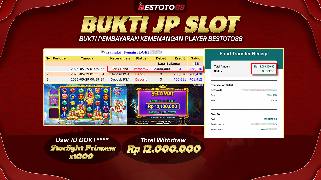 Room Starlight Princess X1000 Bestoto88 Lagi On Fire, Dokt**** Cairkan Rp 12 Juta
