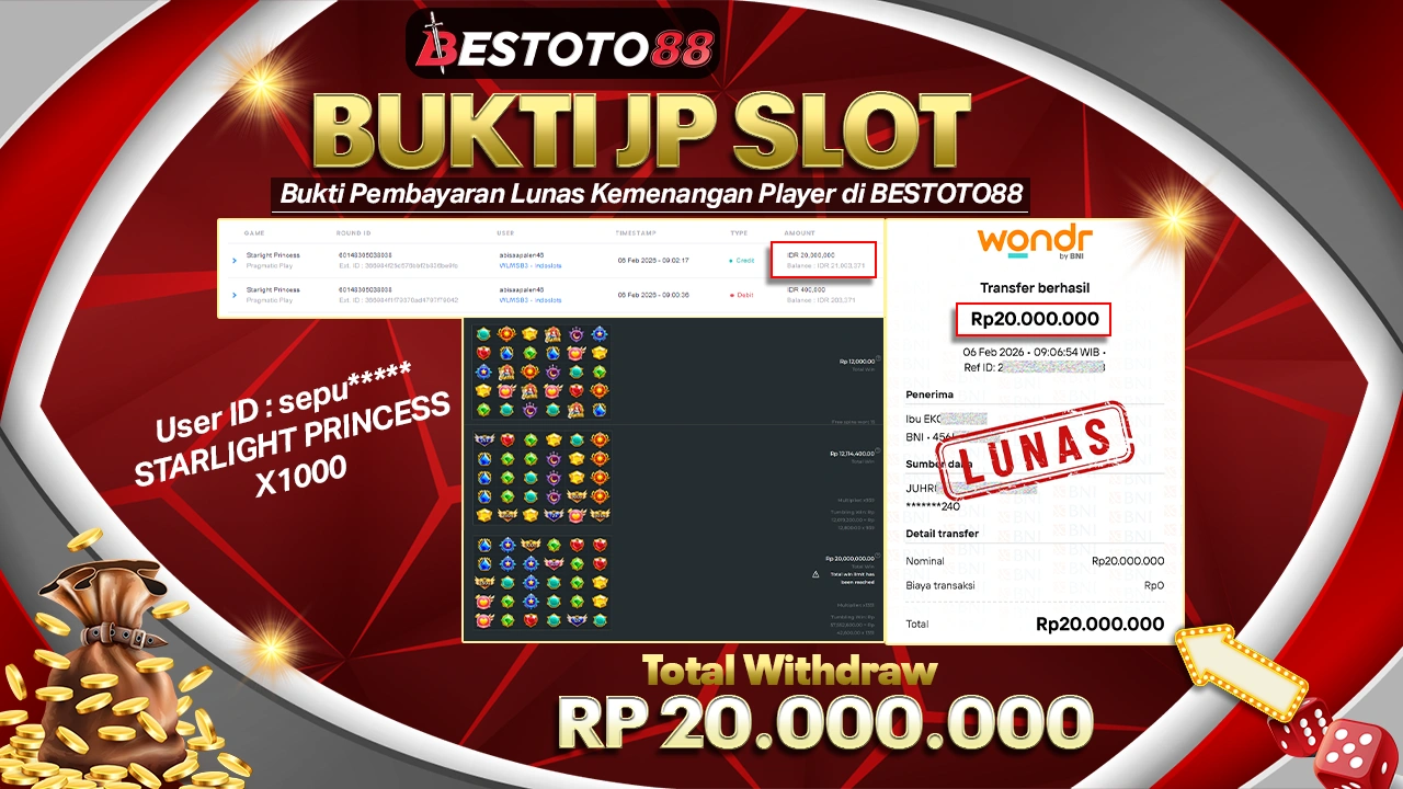 Room Starlight Princess 1000 Bestoto88 Lagi On Fire, Sepu**** Cairkan Rp 20 Juta